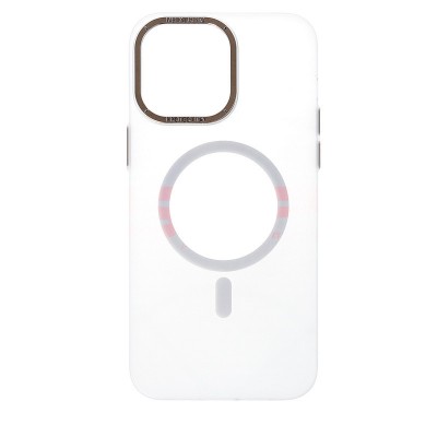 Husa iPhone 15 Pro, MetalRing Magsafe, Clear